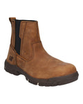 Butterscotch Coloured Caterpillar Abbey Slip On Safety Boots on White Background
#colour_butterscotch