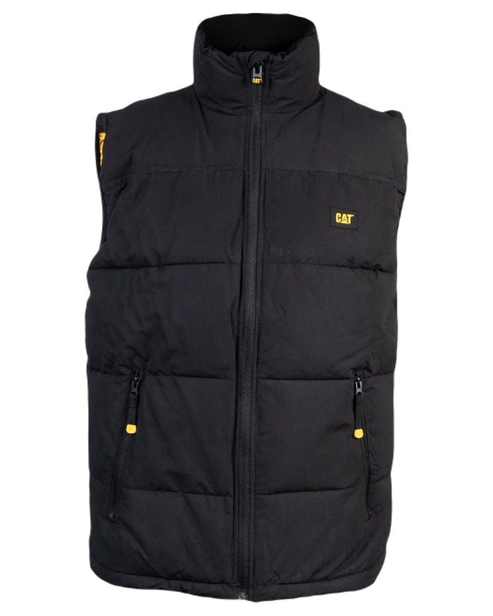 Black Coloured Caterpillar Arctic Zone Vest on White Background
#colour_black