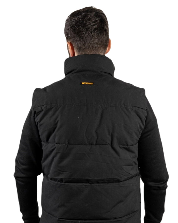Black Coloured Caterpillar Arctic Zone Vest on White Background
#colour_black