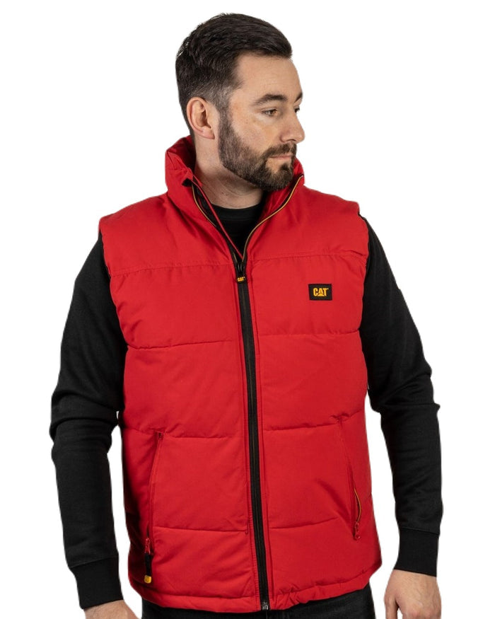 Hot Red Coloured Caterpillar Arctic Zone Vest on White Background
#colour_hot-red