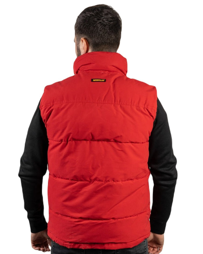 Hot Red Coloured Caterpillar Arctic Zone Vest on White Background
#colour_hot-red