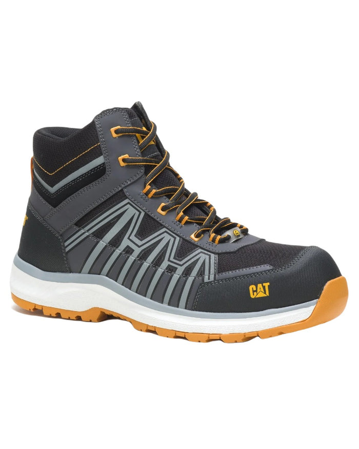 Black Orange Coloured Caterpillar Mens Charge Hiker S3 Safety Boots on White Background
#colour_black-orange