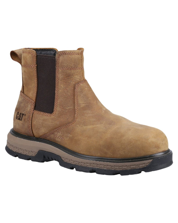 Pyramid Coloured Caterpillar Exposition Chelsea Safety Boots on White Background
#colour_pyramid