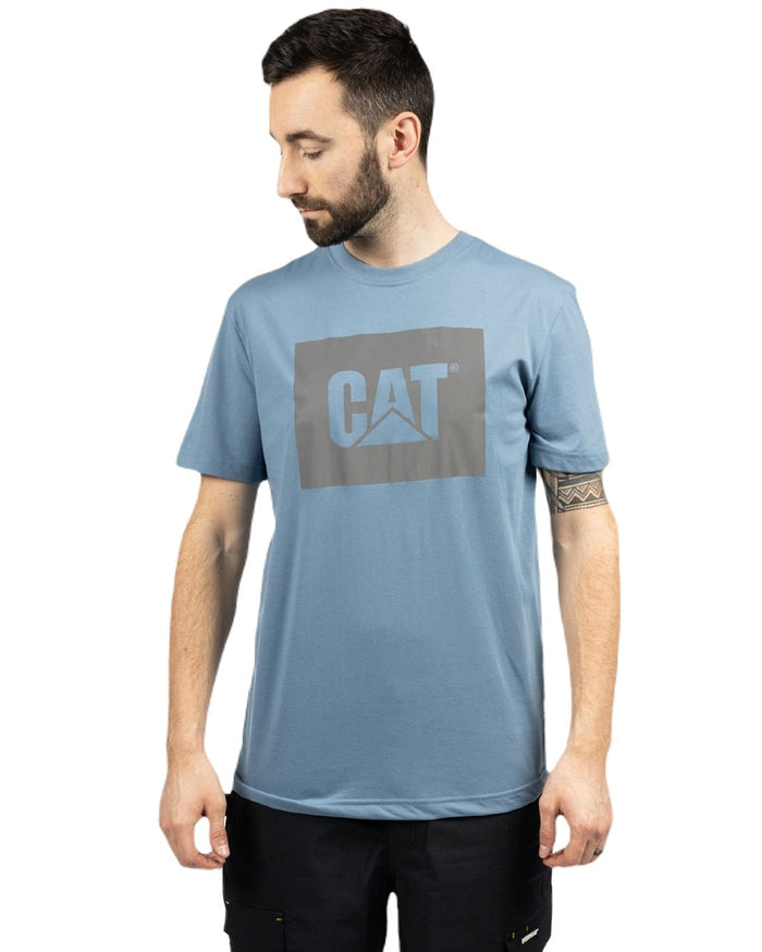 Coronet Blue Coloured Caterpillar Mens Graphic Tee on White Background
#colour_coronet-blue