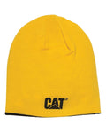Yellow Coloured Caterpillar Reversible Logo Cap On A White Background #colour_yellow