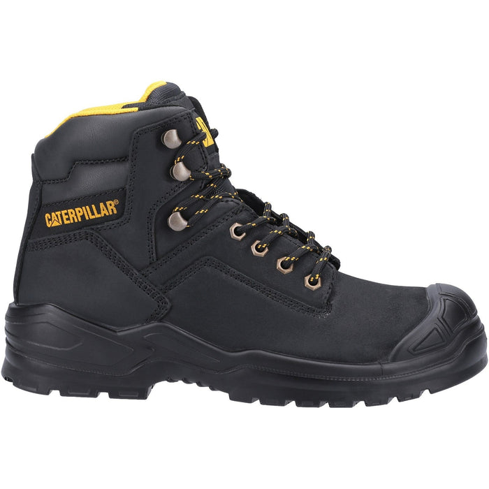 Caterpillar Striver Mid S3 Safety Boot in Black #colour_black