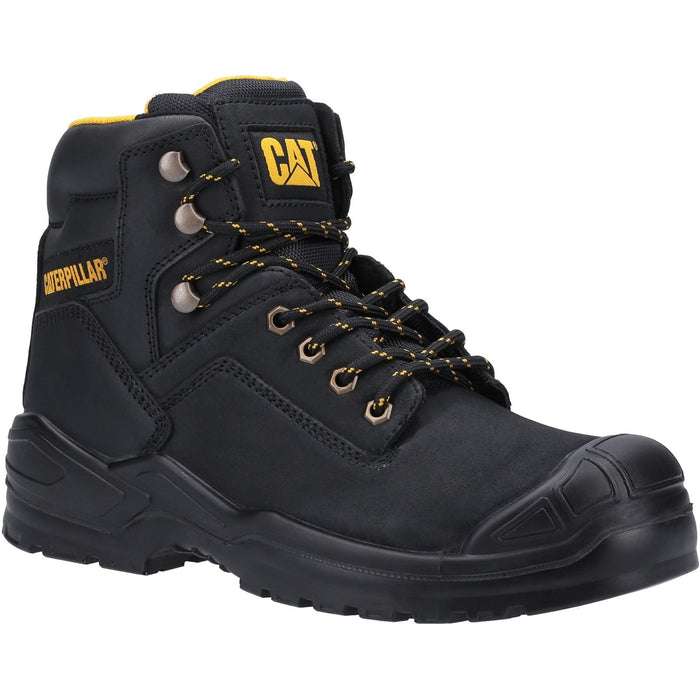 Caterpillar Striver Mid S3 Safety Boot in Black #colour_black