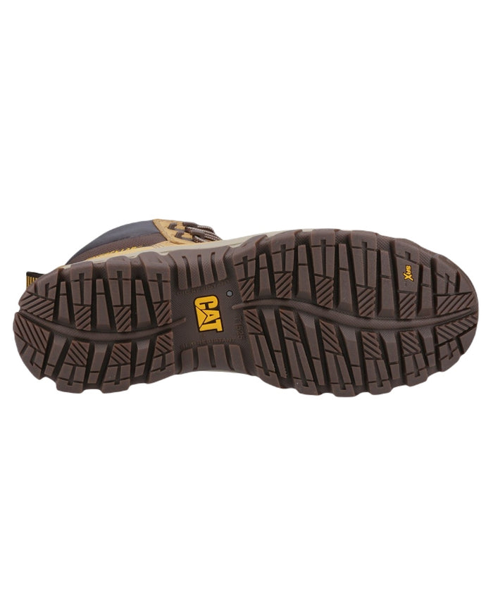 Honey Coloured Caterpillar Threshold Rebound Safety Boots on White Background
#colour_honey