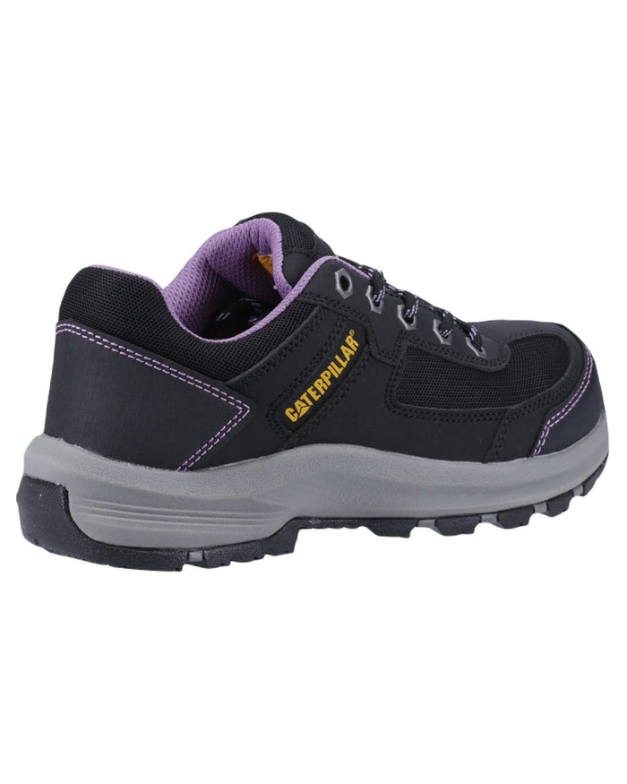 Black Lilac Coloured Caterpillar Womens Elmore Safety Work Shoes on White Background
#colour_black-lilac