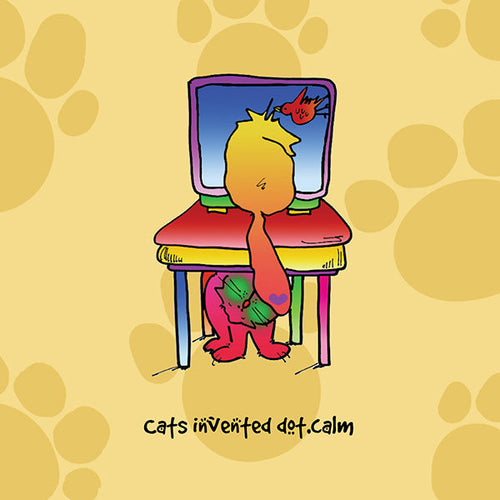 "Cats invented dot.calm" WHIMSHOTS CANVAS