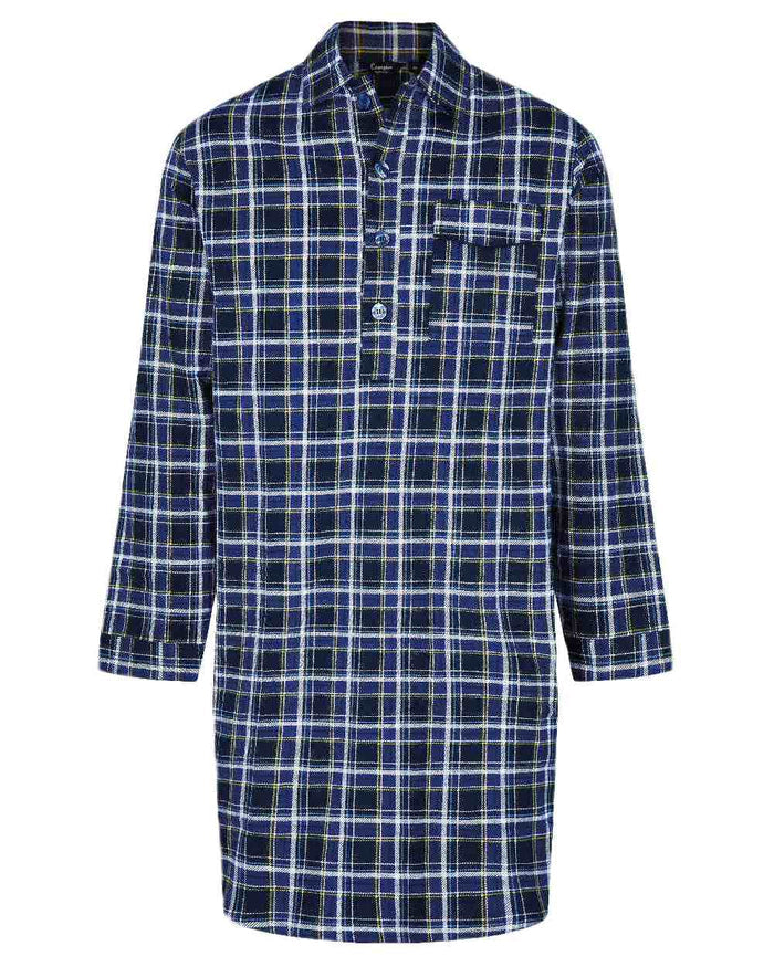 Blue coloured Champion Canterbury Cotton Nightshirt on white background #colour_blue