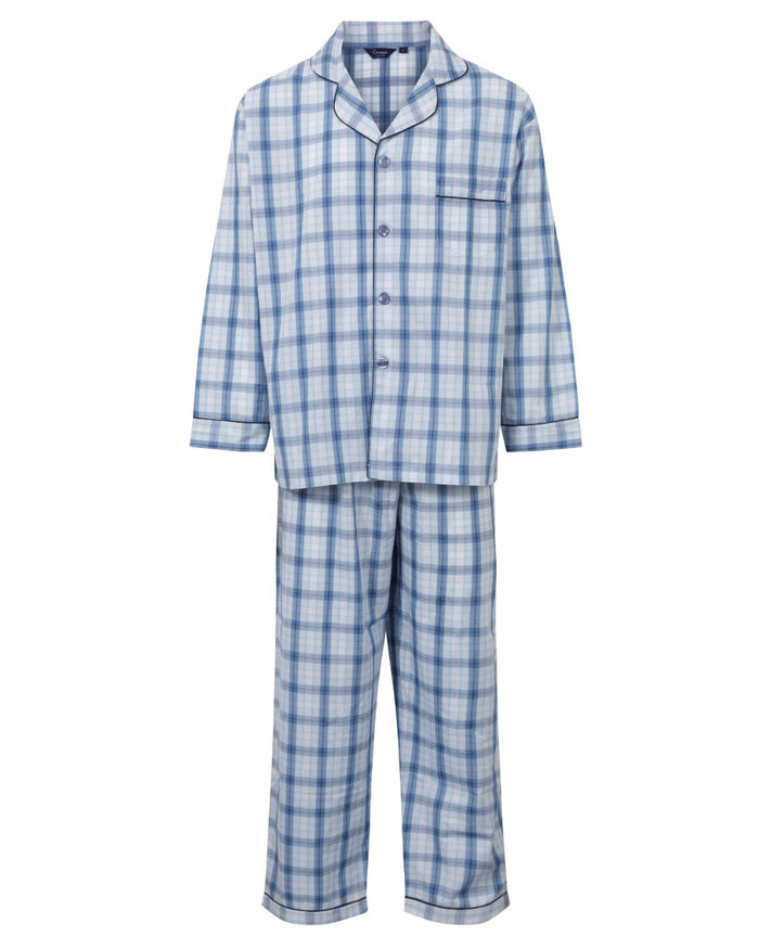 Light Blue Coloured Champion Marlow Pyjamas On A White Background #colour_light-blue
