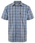 Blue coloured Champion Mens Broadstairs Short Sleeve Shirt on white background #colour_blue