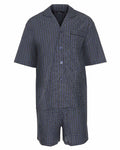 Navy Coloured Champion Richmond Shorts Pyjamas On A White Background #colour_navy