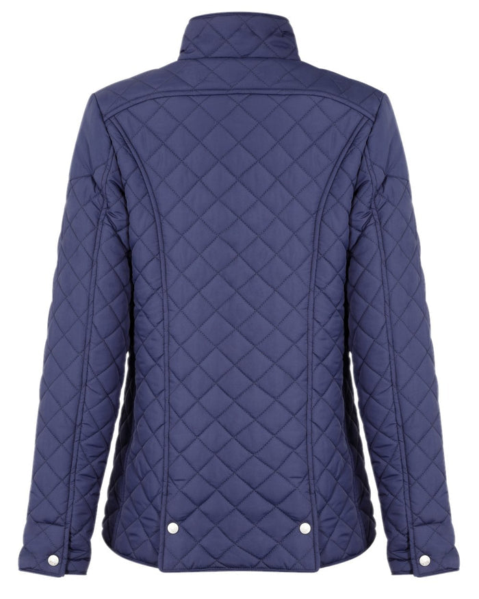 Navy coloured Champion Wisley Quilted Jacket on white background #colour_navy