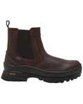 Dark Brown Coloured Chatham Mens Cockley Premium Leather Waterproof Chelsea Boots on white background #colour_dark-brown