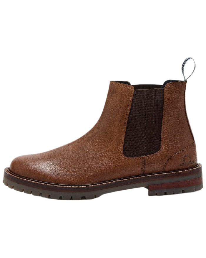 Tan Coloured Chatham Mens Findhorn Classic Leather Chelsea Boots on white background #colour_tan