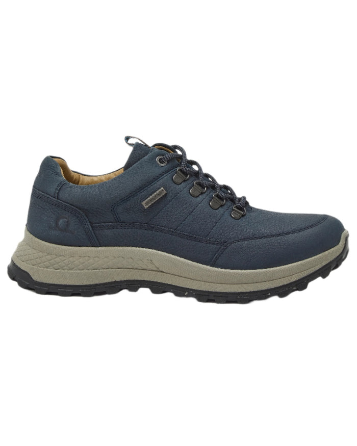 Navy Coloured Chatham Mens Holgate Premium Waterproof Leather Hiking Shoes on white background #colour_navy