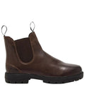 Brown Coloured Chatham Mens Kildale Outdoor Chelsea Boots on white background #colour_brown