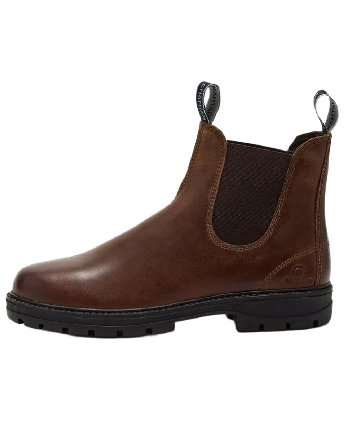 Tan Coloured Chatham Mens Kildale Outdoor Chelsea Boots on white background #colour_tan