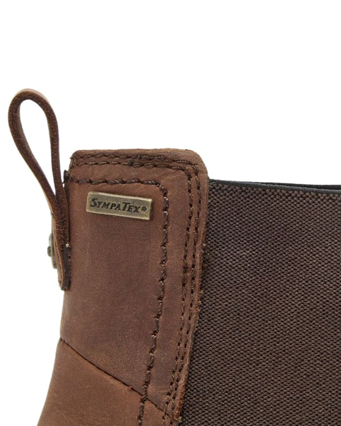 Chocolate Coloured Chatham Mens Southill II Waterproof Chelsea Boots on white background #colour_chocolate