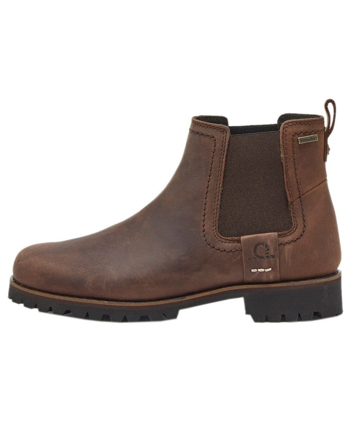 Chocolate Coloured Chatham Mens Southill II Waterproof Chelsea Boots on white background #colour_chocolate