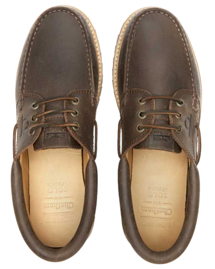 Dark Brown Coloured Chatham Mens Sperrin-Winter Boat Shoes on white background #colour_dark-brown
