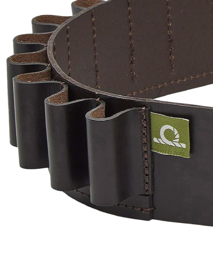 Dark Brown Coloured Chatham Premium Pull Up Leather 12 Gauge Cartridge Belt on white background #colour_dark-brown