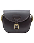 Dark Brown Coloured Chatham Premium Pull Up Leather Cartridge Bag on white background #colour_dark-brown