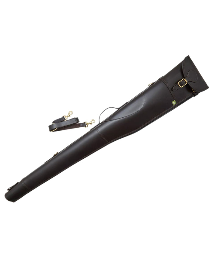 Dark Brown Coloured Chatham Premium Pull Up Leather Gun Slip on white background #colour_dark-brown