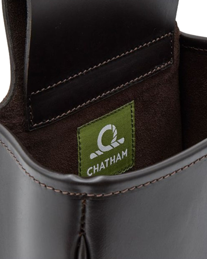 Dark Brown Coloured Chatham Premium Pull Up Leather Panier Bag on white background #colour_dark-brown