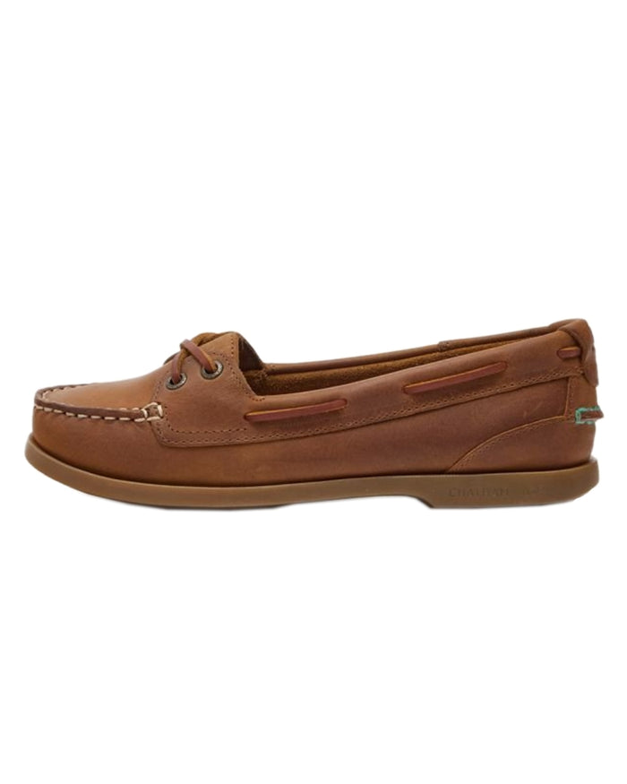 Walnut Coloured Chatham Lady Bali G2-Premium Nubuck Low-Front Boat Shoes on white background #colour_walnut