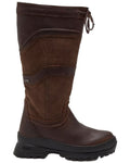 Dark Brown Coloured Chatham Womens Cheltenham Premium Leather Waterproof Tall Boots on white background #colour_dark-brown