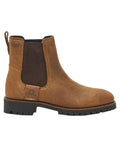 Walnut Coloured Chatham Womens Olympia II-Premium Leather Waterproof Chelsea Boots on white background #colour_walnut