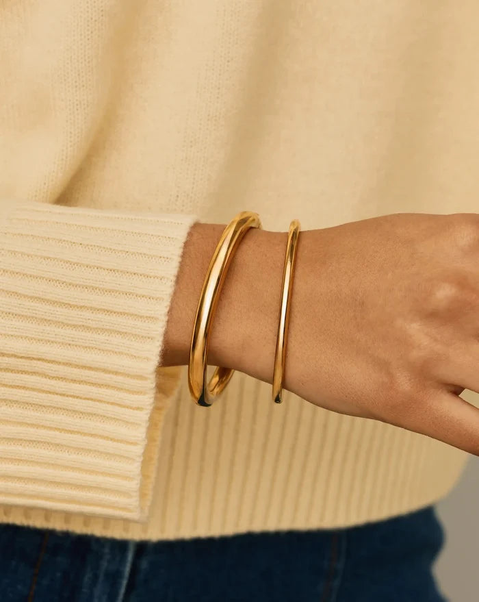 Chunky Bangle Set | 18ct Gold Plated Bracelets Missoma
