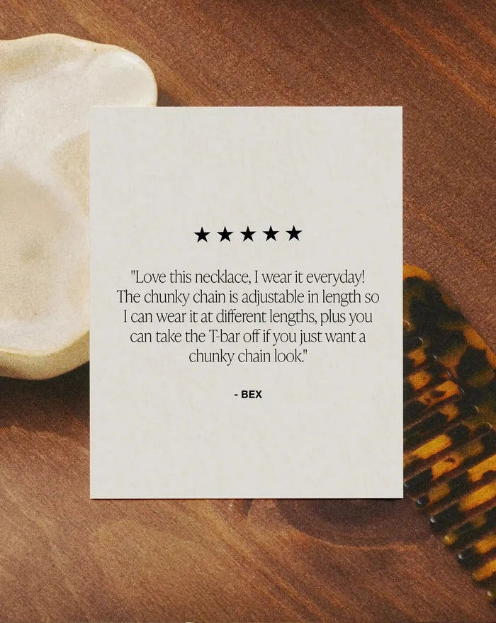 Chunky T-Bar Chain Necklace customer review
