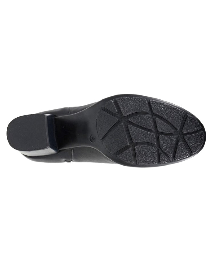 Black Coloured Cipriata Womens Cleope Twin Zip Pull On Ankle Boots on White Background
#colour_black