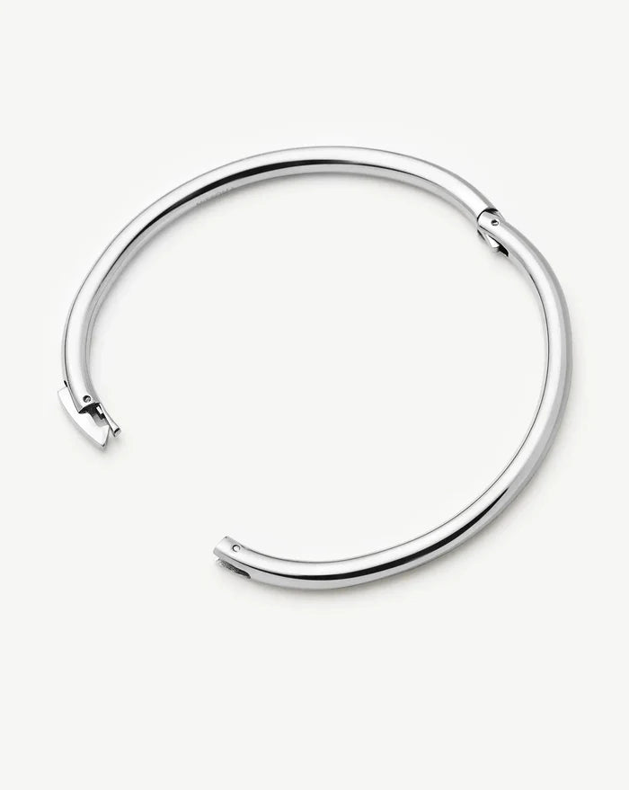 Classic Round Hinged Bangle | Platinum Plated Bracelets Missoma
