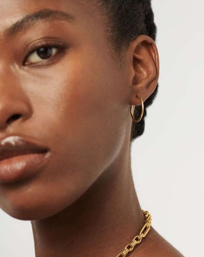 Classic Small Hoop Earrings | 18ct Gold Plated Earrings Missoma
