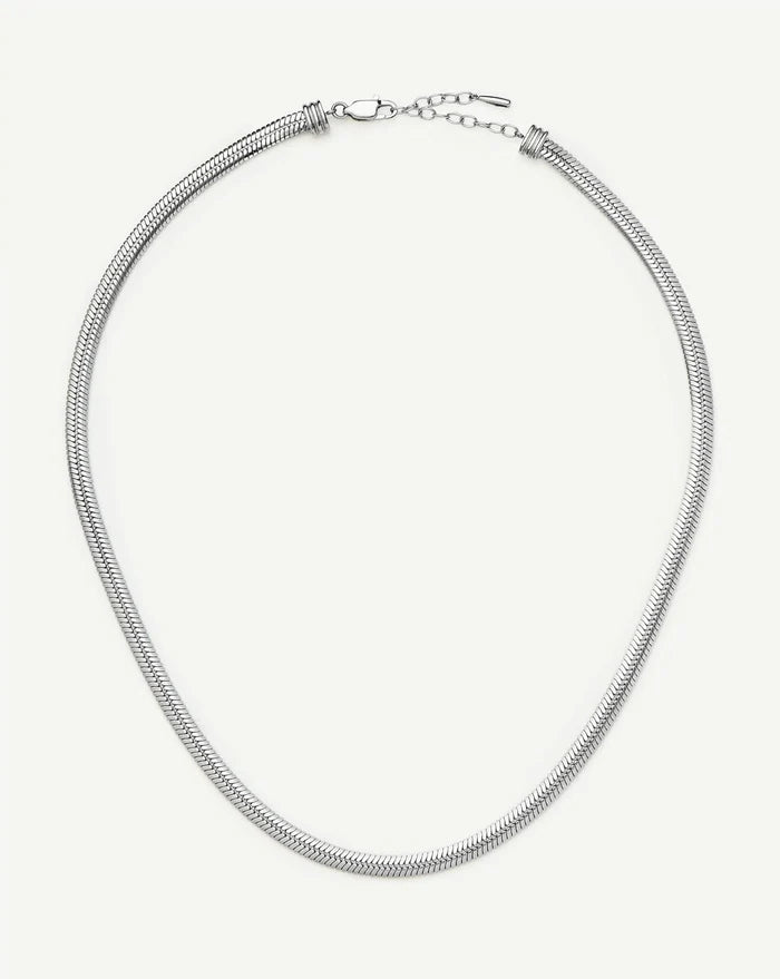 Classic Snake Chain Necklace | Platinum Plated Necklaces Missoma