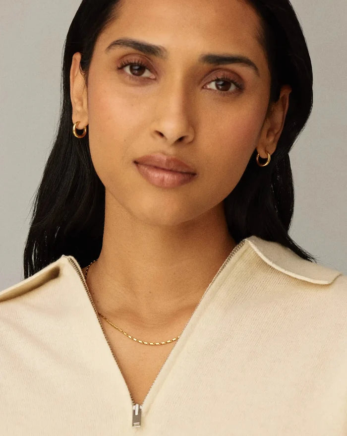 Classic Tunnel Mini Hoop Earrings | 18ct Gold Vermeil Earrings Missoma