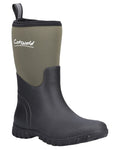Green Coloured Cotswold Ashmead Wellingtons on White Background
#colour_green