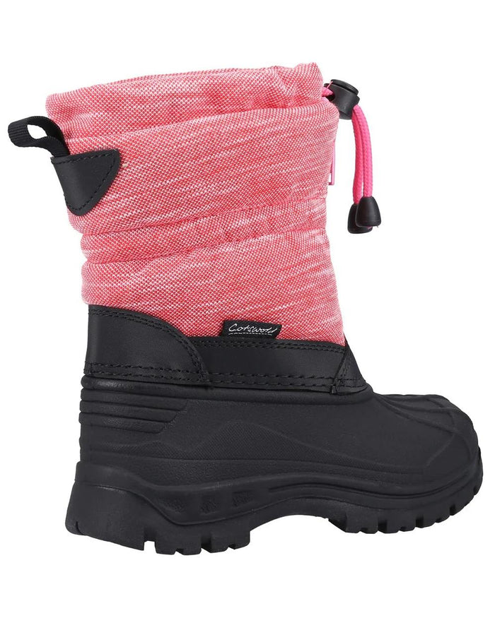 Pink coloured Cotswold Bathford Snow Boots on white background #colour_pink