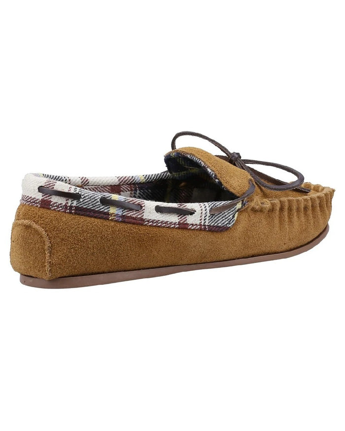 Tan coloured Cotswold Chatsworth Slippers on white background #colour_tan