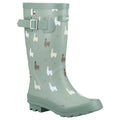 Cotswold Childrens Farmyard Wellington Boots in Alpaca Print Green #colour_alpaca-print-green
