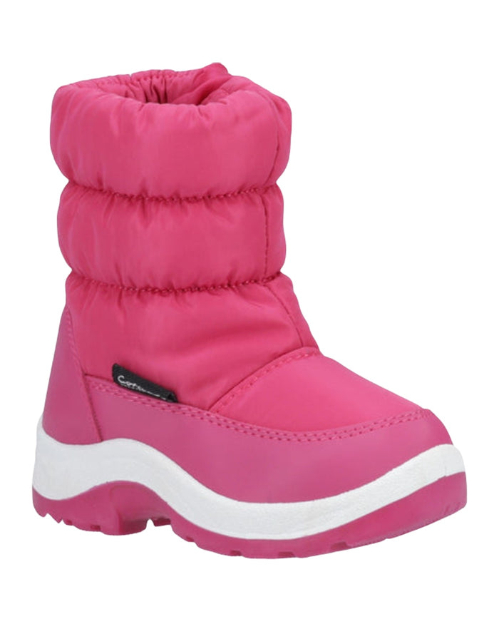 Pink Coloured Cotswold Childrens Tirely Snowboots on White Background
#colour_pink
