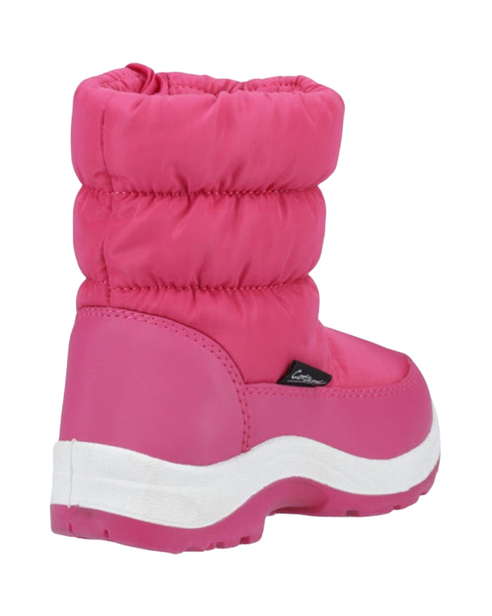 Pink Coloured Cotswold Childrens Tirely Snowboots on White Background
#colour_pink