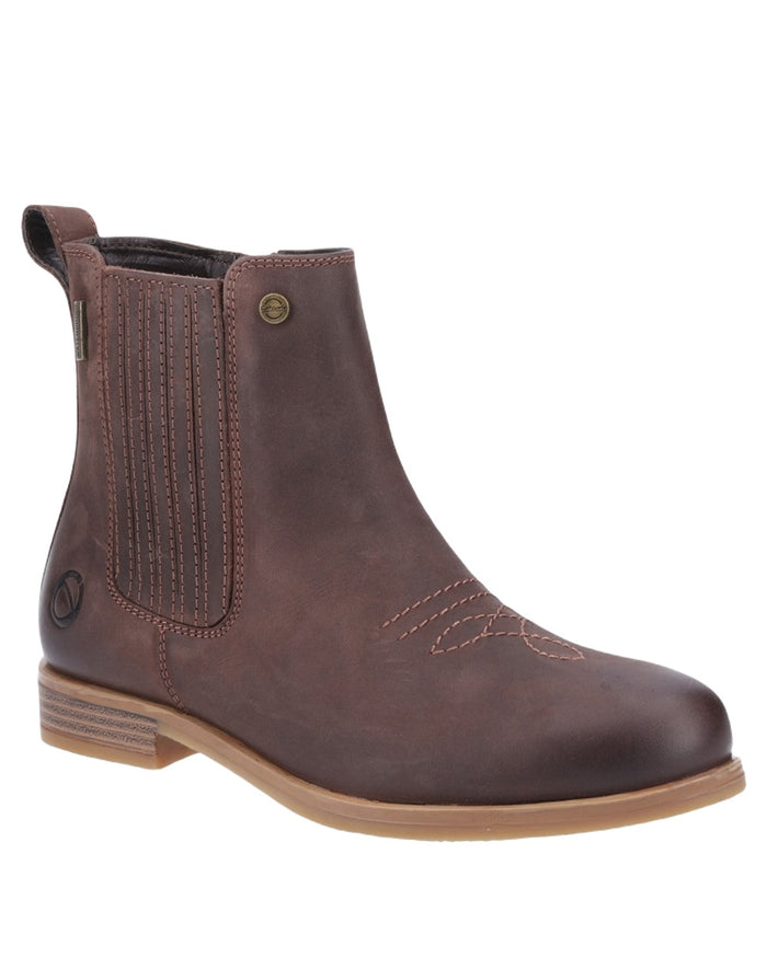 Brown Coloured Cotswold Didbrook Ankle Boots on White Background
#colour_brown