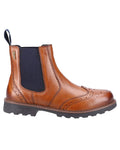 Tan coloured Cotswold Ford Chelsea Shoes on white background #colour_tan