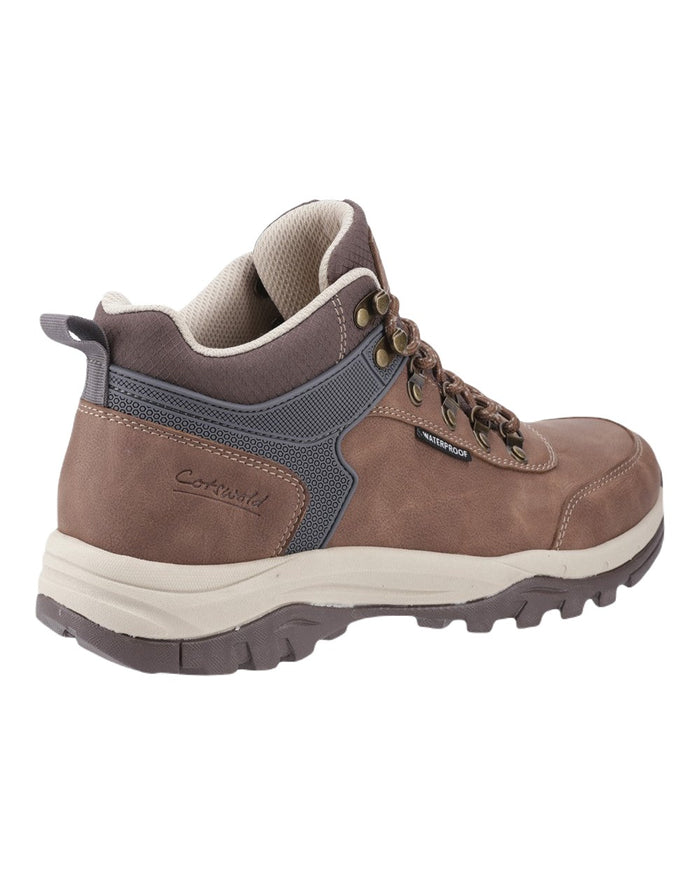 Brown Coloured Cotswold Mens Overbury Hiking Boots on White Background
#colour_brown